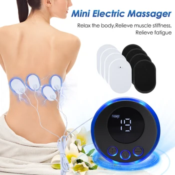 EMS Mini Impulz Masaža Naprava Električni Massager 8 Načini 19 Intenzivnosti Vratu Fizioterapija Masaža celega Telesa s Krmilnik