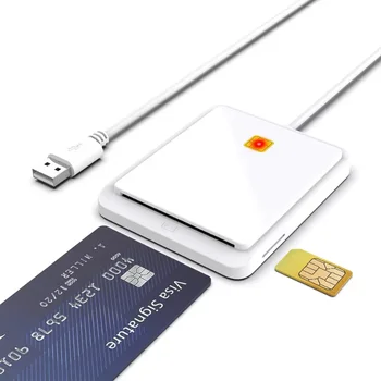 Vroče Prodaje USB 2.0 Smart Card Reader Pomnilnik za ID Bančne KARTICE CAC ID Kartico Cloner Priključek za Napajalnik za Windows XP, Windows 7/8/8.1/10