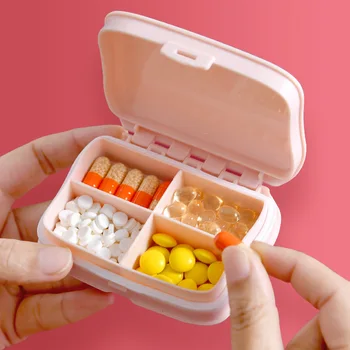 Prenosni Mini Tabletke Primeru Medicine Polja 4 Omrežij Potovanja Doma Medicinska Zdravila, Tableta, Prazno Posodo Doma Imetnik Primerih