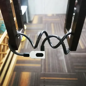 Smart brez ključa Prstnih Zaklepanje Nerjaveče Jeklo Kabel Proti Kraji Koles USB Polnilne Zaklepanje Motocikel Cikel MTB Zaklepanje Vrat