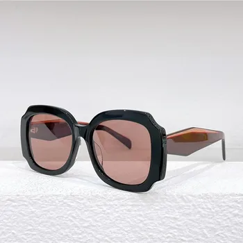 Luksuzne blagovne Znamke ženska sončna Očala Acetat Poligon Vode Kostanja Osebnost blagovne Znamke Črni Odtenki Retro Pravokotne Čudno Sunglasse