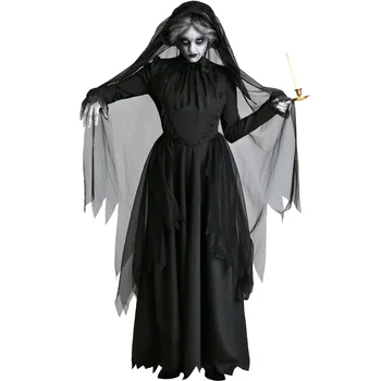 M-XL Vlog Duha Ženski Duh Čarovnice Kostum Zombi Vampir Nevesta Smrti Ženska Noša Halloween Kostum Žensk Cosplay Anime